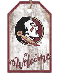 Florida State Seminoles Welcome Team Tag 11x19 Sign