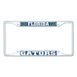 Florida White Metal License Plate Frame - 6.25"x12.25"