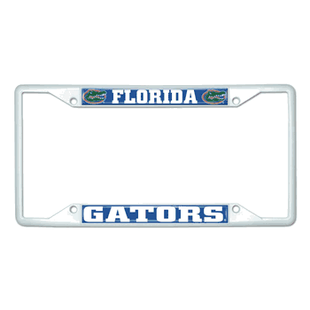 Florida White Metal License Plate Frame - 6.25