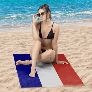 France Flag Beach Towel 30x60 inches