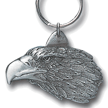 Free Form Eagles Head Antiqued Key Chain