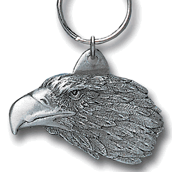 Free Form Eagles Head Antiqued Key Chain
