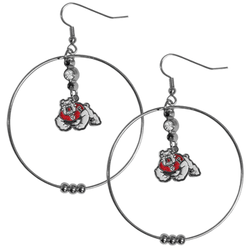 Fresno State Bulldogs 2 Inch Hoop Earrings