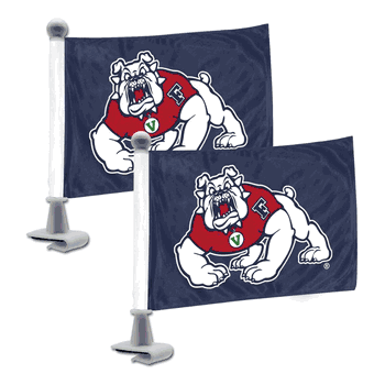 Fresno State Bulldogs Ambassador Car Flags - 2 Pack Mini Auto Flags, 4in X 6in