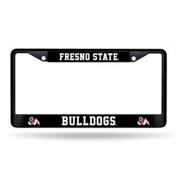 Fresno State Bulldogs  Black Chrome Frame with Plastic Inserts 12" x 6" Car/Truck Auto Accessory