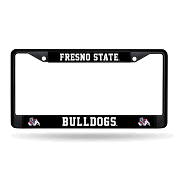 Fresno State Bulldogs Standard Black Chrome Frame with Plastic Inserts 12