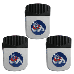 Fresno State Bulldogs Chip Clip Magnet with Bottle Opener, 3pk