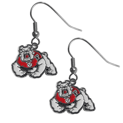 Fresno State Bulldogs Chrome Dangle Earrings