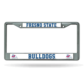 Fresno State Bulldogs Standard Chrome Frame with Plastic Inserts 12
