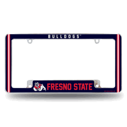 Fresno State Bulldogs Classic 12" x 6" Chrome All Over Automotive License Plate Frame
