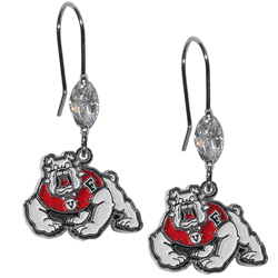 Fresno State Bulldogs Crystal Dangle Earrings