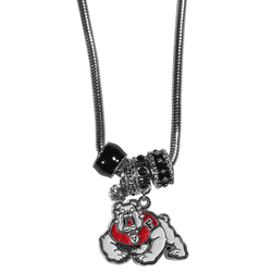Fresno State Bulldogs Euro Bead Necklace