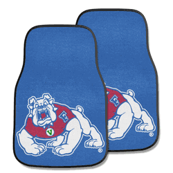 Fresno State Bulldogs Front Carpet Car Mat Set - 2 Pieces, Bue