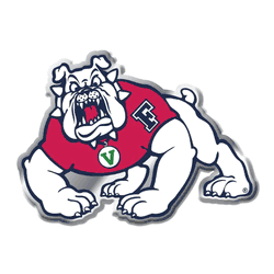 Fresno State Bulldogs Heavy Duty Aluminum Embossed Color Emblem - Alternate