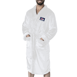 Fresno State Bulldogs NCAA White Out Silk Touch Robe Large/XLarge