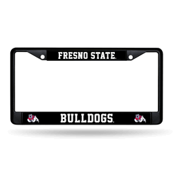 Fresno State Bulldogs Standard Black Chrome Frame with Plastic Inserts 12" x 6" Car/Truck Auto Accessory