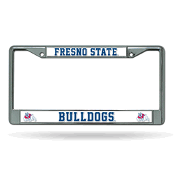 Fresno State Bulldogs Standard Chrome Frame with Plastic Inserts 12" x 6" Car/Truck Auto Accessory