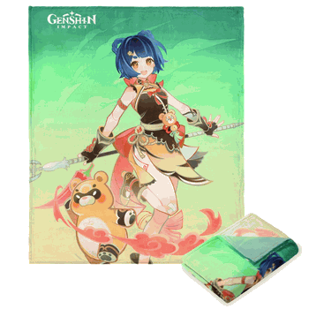 Genshin Impact Character 010 Xiangling Silk Touch Throw Blanket 50 x 70 inches