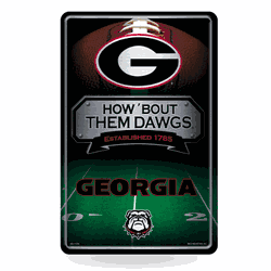 Georgia Bulldogs  11" x 17" Metal Home Dcor Sign