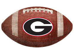 Georgia Bulldogs 12" Football Shaped Sign