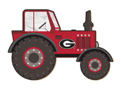 Georgia Bulldogs 12" Tractor Cutout Sign