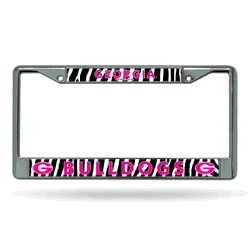 Georgia Bulldogs  12" x 6" Chrome Frame With Decal Inserts