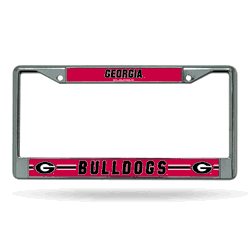 Georgia Bulldogs  12" x 6" Chrome Frame With Decal Inserts
