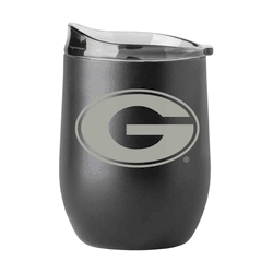 Georgia Bulldogs 16oz Gun Metal Black Powder Curved Beverage