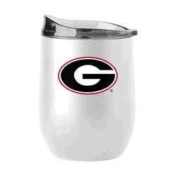 Georgia Bulldogs 16oz Swagger White Powder Coat Curved Beverage