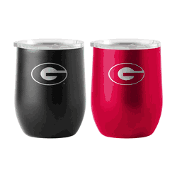 Georgia Bulldogs 16oz Yours and Mine Etch Powdercoat Curved Beverage Set