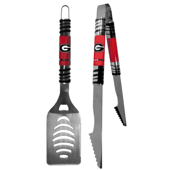 Georgia Bulldogs 2 pc Steel Tailgate BBQ Set