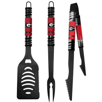 Georgia Bulldogs 3 pc Black Tailgater BBQ Set