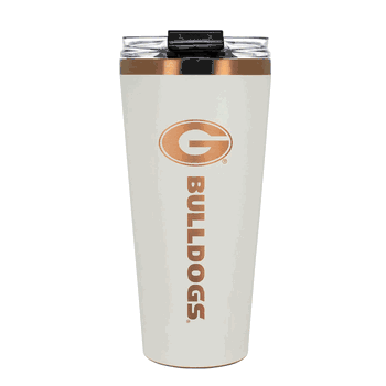 Georgia Bulldogs 32oz Crme and Copper Big Slim Tumbler with Straw