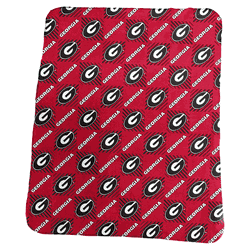 Georgia Bulldogs 50x60 Repeating Pattern Fleece Throw