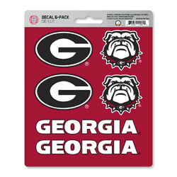 Georgia Bulldogs 6 Count Mini Decal Sticker Pack