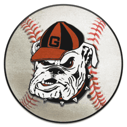 Georgia Bulldogs Baseball Rug - 27in. Diameter