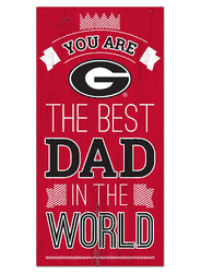 Georgia Bulldogs Best Dad in the World 6x12 Sign