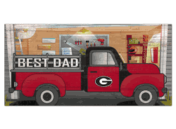 Georgia Bulldogs Best Dad Truck 6x12 Sign