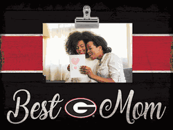 Georgia Bulldogs Best Mom with Stripe Clip Frame