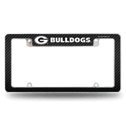 Georgia Bulldogs Black 12" x 6" Chrome All Over Automotive License Plate Frame for Car/Truck/SUV