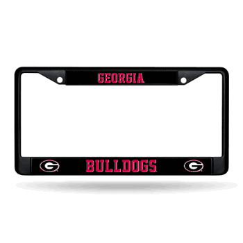 Georgia Bulldogs  Black Chrome Frame with Plastic Inserts 12