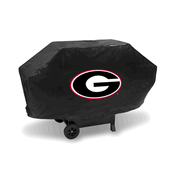 Georgia Bulldogs Black Deluxe Vinyl Grill Cover - 68