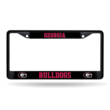 Georgia Bulldogs Standard Black Chrome Frame with Plastic Inserts 12