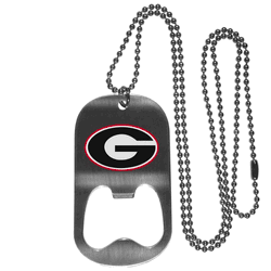 Georgia Bulldogs Bottle Opener Tag Necklace