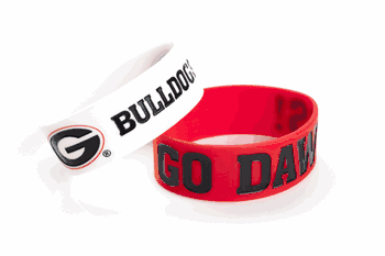Georgia Bulldogs Bracelets 2 Pack Wide