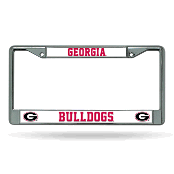 Georgia Bulldogs Standard Chrome Frame with Plastic Inserts 12