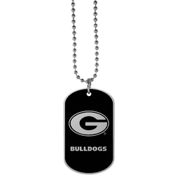 Georgia Bulldogs Chrome Tag Necklace