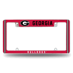 Georgia Bulldogs Classic 12" x 6" Chrome All Over Automotive License Plate Frame