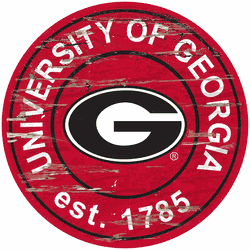 Georgia Bulldogs Distressed Round Sign