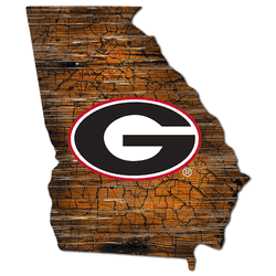 Georgia Bulldogs Distressed State with Logo